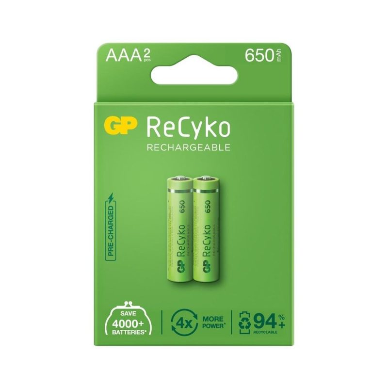 GP 650 Recyko R03 İnce Kalem AAA 2'li Pil Kapıda Ödeme