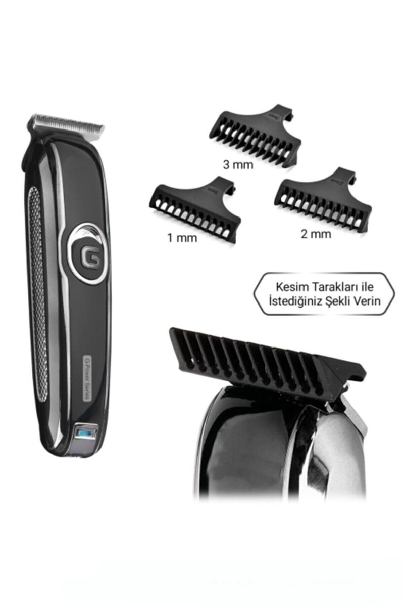 G Power Şarjlı Traş Makinesi Sakal Ense Vucüt Kılı Tıraş Makinası Kapıda Ödeme - Görsel 3