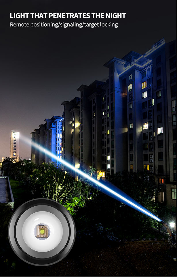 PeakStar Ps-6153 10000 Lümen Zoomlu Mıknatıslı TG Cob Led Powerbank Özellikli Profesyonel El Feneri Kapıda Ödeme - Görsel 4