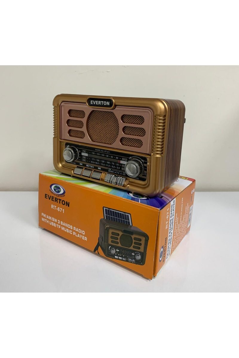 Rt-671 Usb Bt Radyo Nostajık Solar Paneli Müzik Çalar Kapıda Ödeme