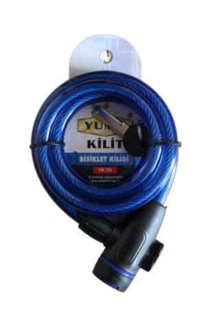 Yuma YM- 734 150cm  Mavi Bisiklet Kilidi Kapıda Ödeme