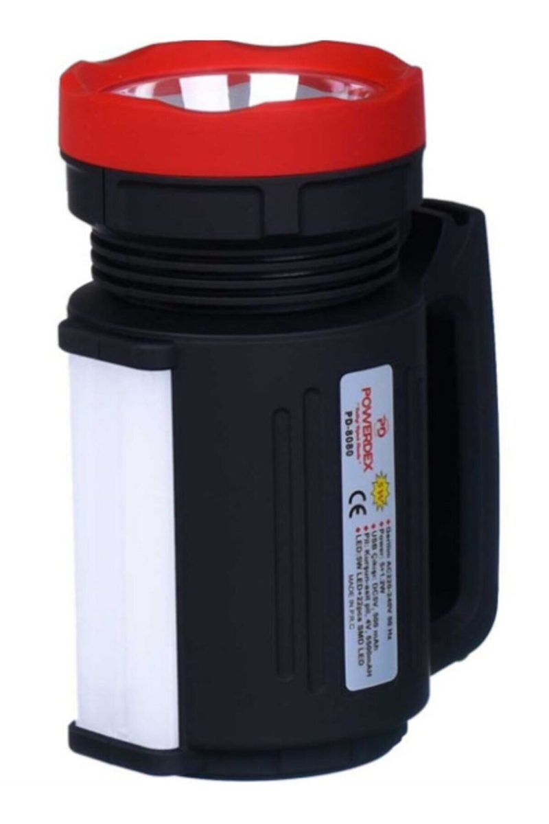 Pd-8080 5 Watt 2000 Metre Mesafeli Powerbanklı Işıldaklı Usb Li Şarjlı Projektör El Feneri Kapıda Ödeme - Görsel 2