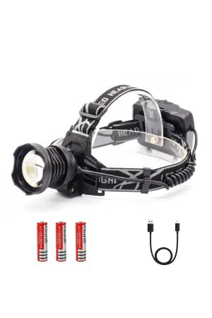 Ps-8090 10000 Lümen Xhp90 Led Şarj Edilebilir Güçlü Profesyonel Kafa Lambası Kapıda Ödeme