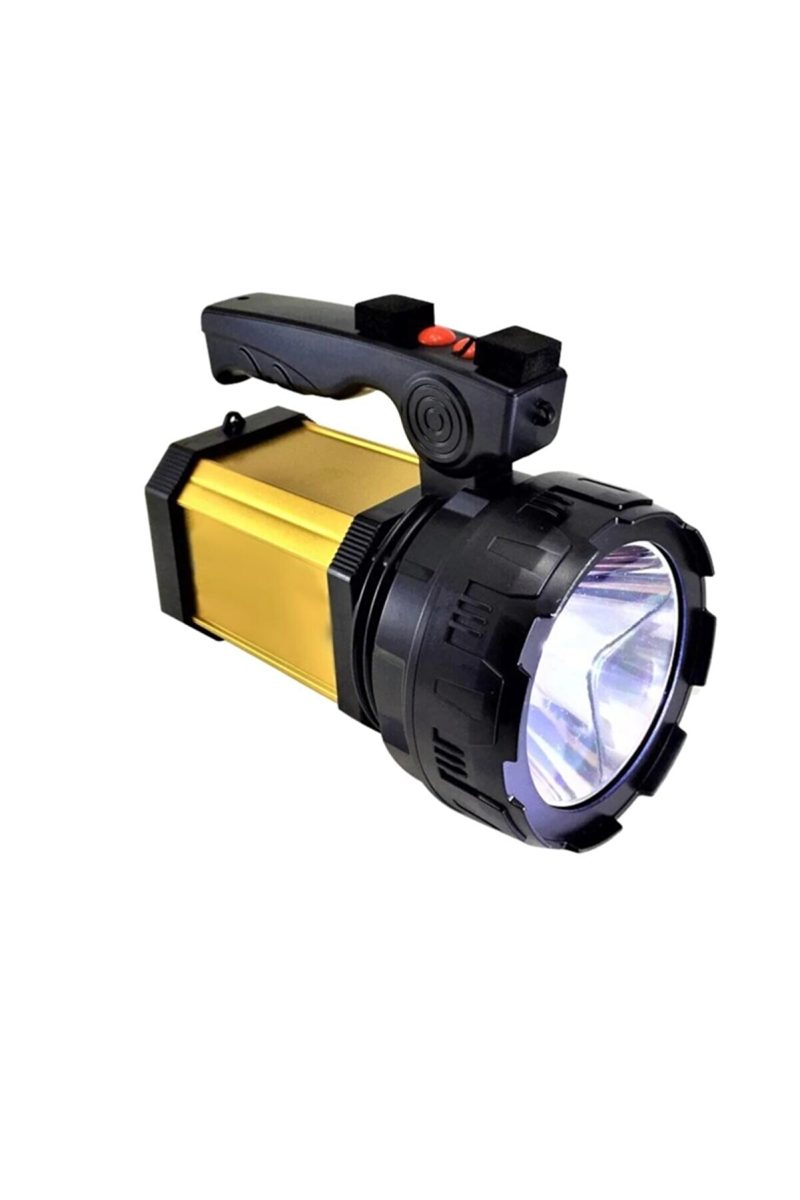 Projektör 25w Led Şarjlı El Feneri Sos Ve Uzun Menzil Powerbank Usb Çıkış + Yan Aydınlatma Kapıda Ödeme - Görsel 4