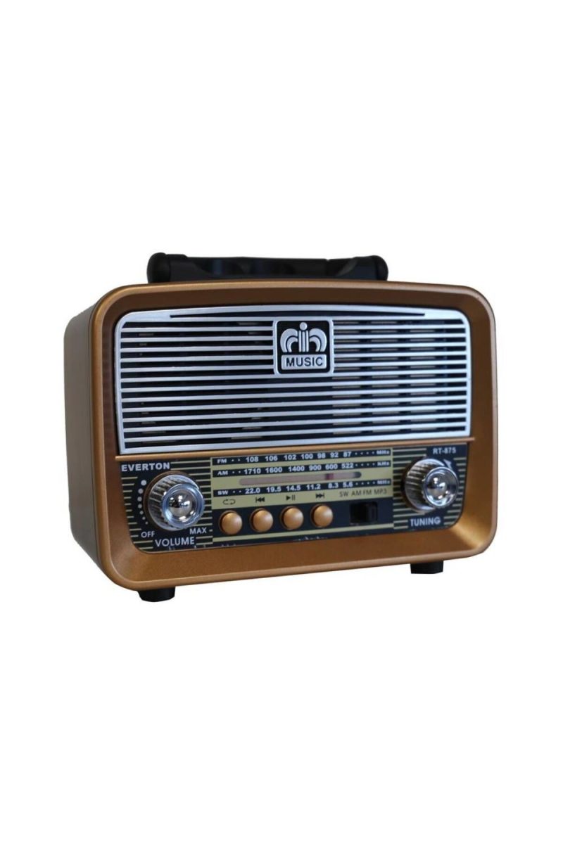 Everton Rt-875 Bluetooth Fm-Usb-Tf-Aux Şarjlı Nostaljik Radyo Kapıda Ödeme