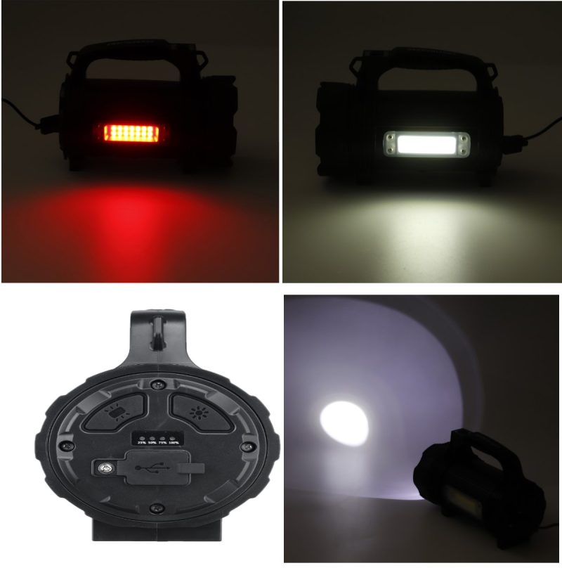PeakStar PS-889 Su Geçirmez Yüksek Güçlü Osram Led 30W Şarj Edilebilir Powerbank Özellikli Profesyonel El Feneri Kapıda Ödeme - Görsel 4