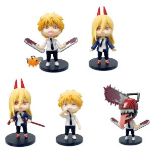 Chainsaw Man Figür 5li Set Kapıda Ödeme