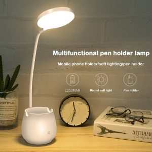 PS-008 Şarjlı 24 Led Çalışma Okuma Işığı Kademeli Masa Lambası Ayarlanabilir Renk Tonu Ve Parlaklık Kapıda Ödeme