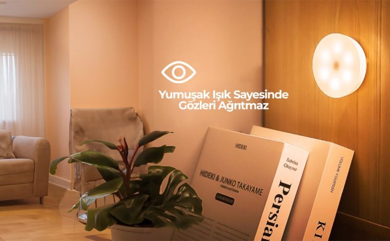 V-009 Hareket Sensörlü Usb Şarjlı Led Işık Lamba-oda, Mutfak, Salon Ve Merdiven Işıklandırma Kapıda Ödeme - Görsel 4