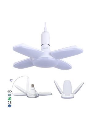60 Watt 6000 Lumen 4 Kollu Katlanır Ampul 4 Kanatlı Katlanabilir Enerji Tasarruflu Led Ampul Kapıda Ödeme