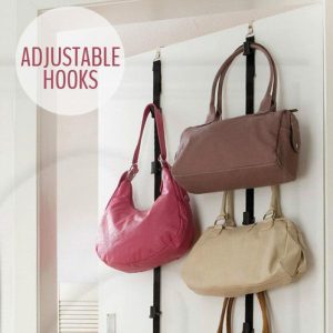 Ayarlanabilir 16 lı Kapı Arkası Çanta Askılığı Bag Rack kapıda ödem