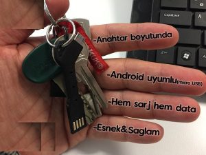 ChargeKey - Anahtarlık Şarj Kablosu kapıda ödem