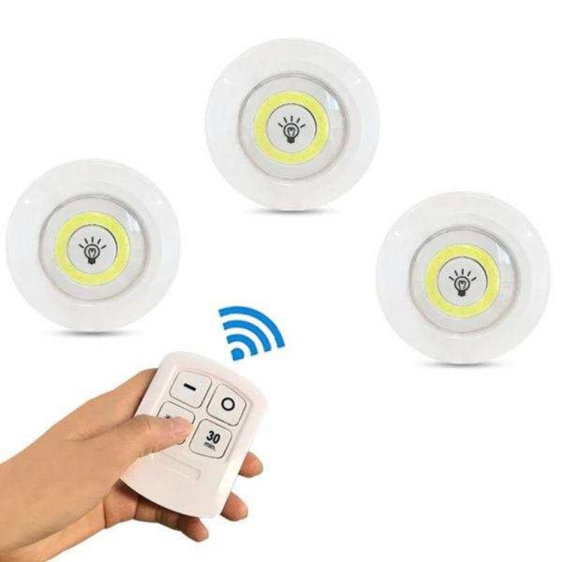 Kablosuz Uzaktan Kumandalı 3lü Led Lamba Seti kapıda ödeme