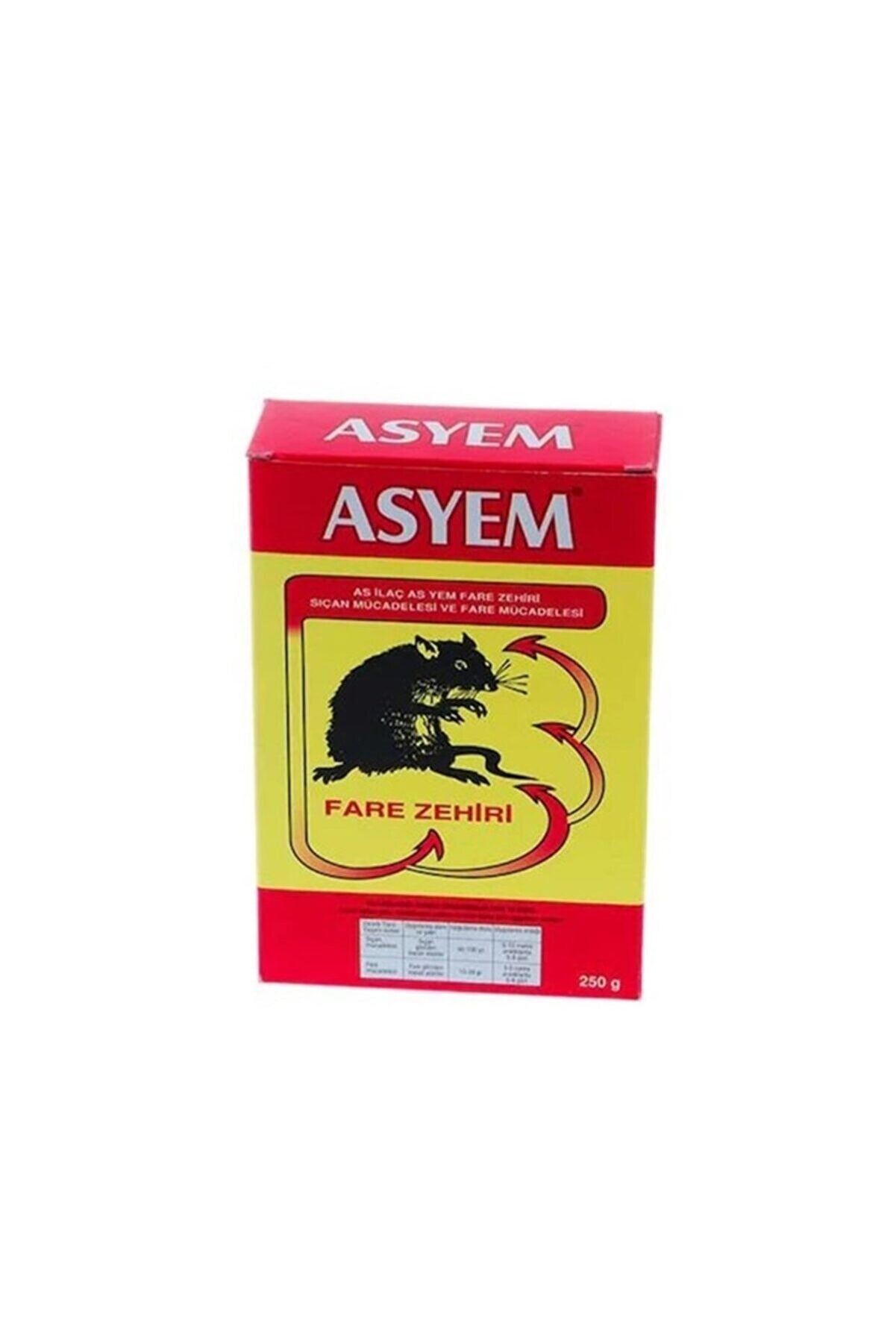 Asyem 250 Gr Fare Zehiri Çok Etkili Fare Ve Haşere Öldürücü Zehir Kapıda Ödeme