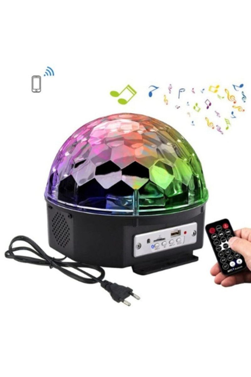 Bluetooth Sd Aux Usb Led Disco Lamba Topu Speakerx kapıda ödeme