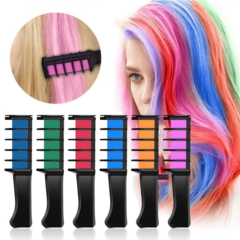 Hairchalk Mini Taraklı Saç Tebeşiri Seti ( 6 Lı Set ) kapıda ödem