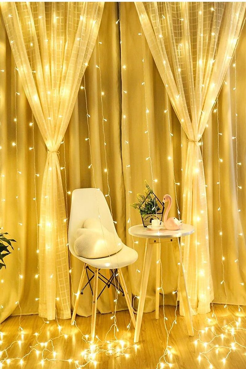 8 Fonksiyonlu 2.5 X 2.5 Metre Perde Led 12 Saçaklı 180 Ledli Kablolu Fişli Kapıda Ödeme - Görsel 2