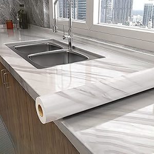 Açık Mermer Desenli Yapışkanlı Kaplama Kağıdı  3 Metre kapıda ödem