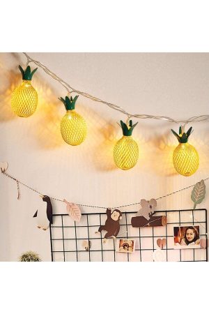 Dekoratif 3D Ananas Ampüllü Led Aydınlatma 10 Ledli kapıda ödem