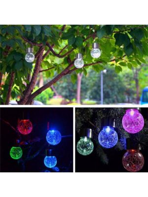 4 Lü Sarkıt Günerş Enerjili RGB Solar Bahçe Aydınlatması Ampül Görünümlü kapıda ödem