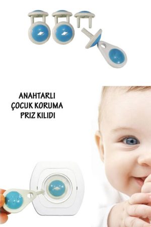 Anahtarlı Çocuk Koruma Priz Kilidi (6 Adet) kapıda ödem