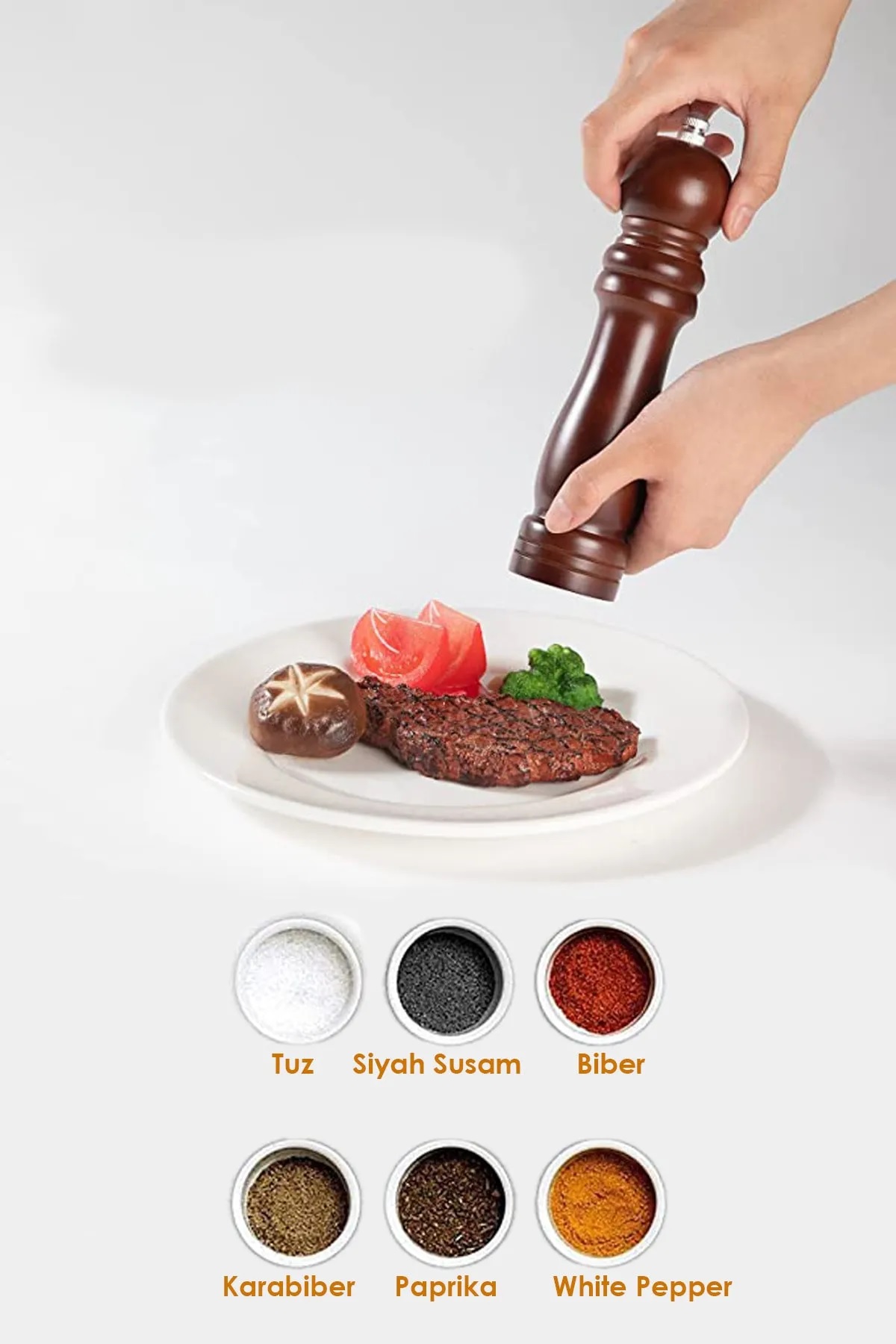 Kahverengi Ahşap Değirmen ( 20 Cm ) Kapıda Ödeme - Görsel 2