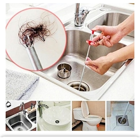 Esnek Lavabo Tıkanıklık Açıcı Tel Kapıda Ödeme - Görsel 3