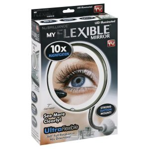Esnek Işıklı Çerçeveli Flexıble 10x Zoomlu Makyaj Aynası kapıda ödem