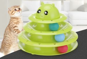 3 Katlı Kedi Oyuncağı Turntable Cat Toy kapıda ödem