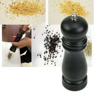 Ahşap Tuz Karabiber Öğütücü Değirmen (20 cm) kapıda ödem