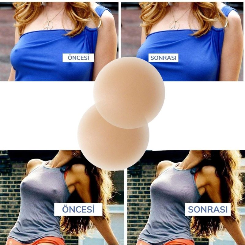 Göğüs Ucu Gizleyen Şeffaf Silikon Ped - Nipple Silicone Kapıda Ödeme - Görsel 2