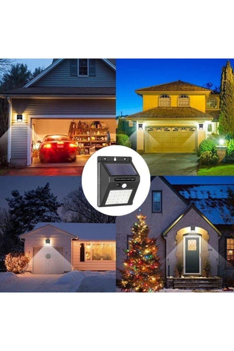 30 Led LiHareket Sensörlü Güneş Enerjili Led Aydınlatma Dış Mekan Bahçe Kapıda Ödeme - Görsel 3