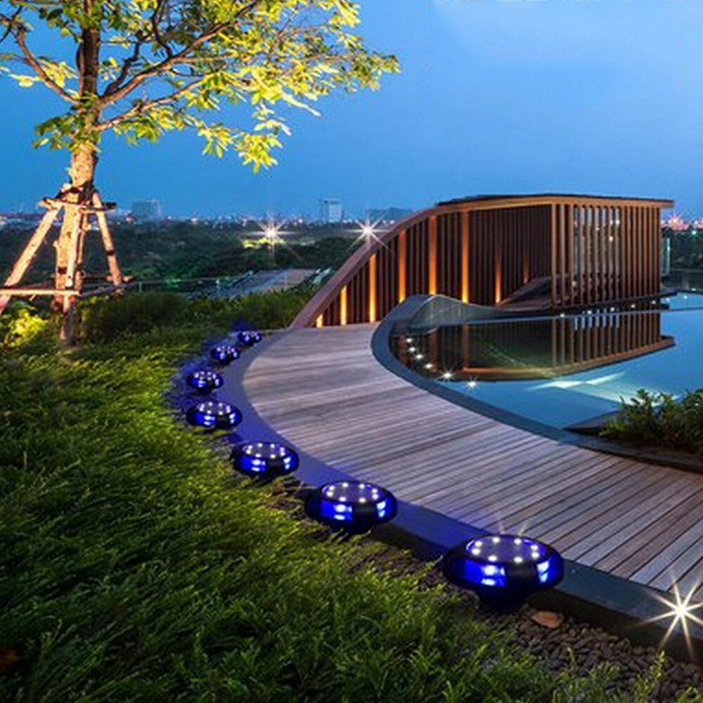 Dekoratif Solar Bahçe Zemin Yadınlatması 2 Fonksyonlu 12 Ledli ( 4 Adet ) Kapıda Ödeme - Görsel 4
