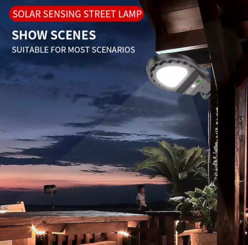 38 Ledli Sokak Lambası Şeklinde Solar Bahçe Lambası Kapıda Ödeme - Görsel 2