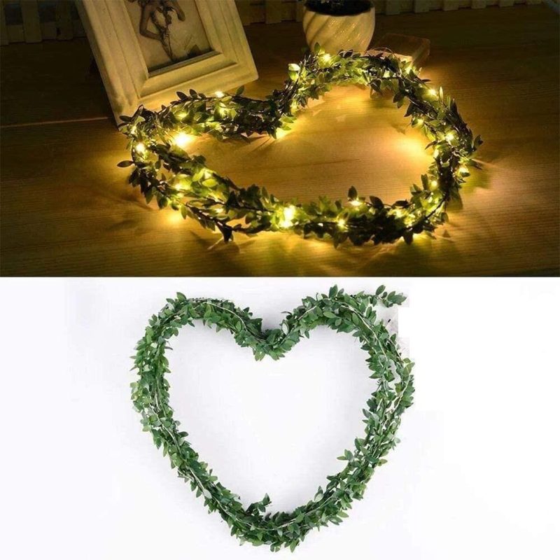 Dekoratif Yapay Yapraklı Peri Led 3 Metre Sarmaşık Ledli (Günışığı) Kapıda Ödeme - Görsel 2