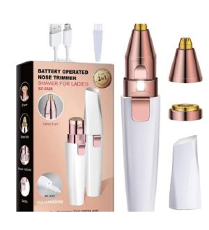 Mini Şık Tasarım Iki Başlı Led Işıklı Şarjlı Ruj Epilatör Kaş Düzeltici Kadın Epilasyon Tıraş Aleti kapıda ödeme