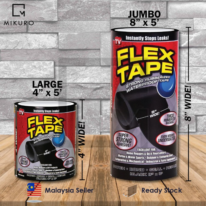 Flex Tape Su Geçirmez Tamir Bandı Jumbo Boy - Görsel 2