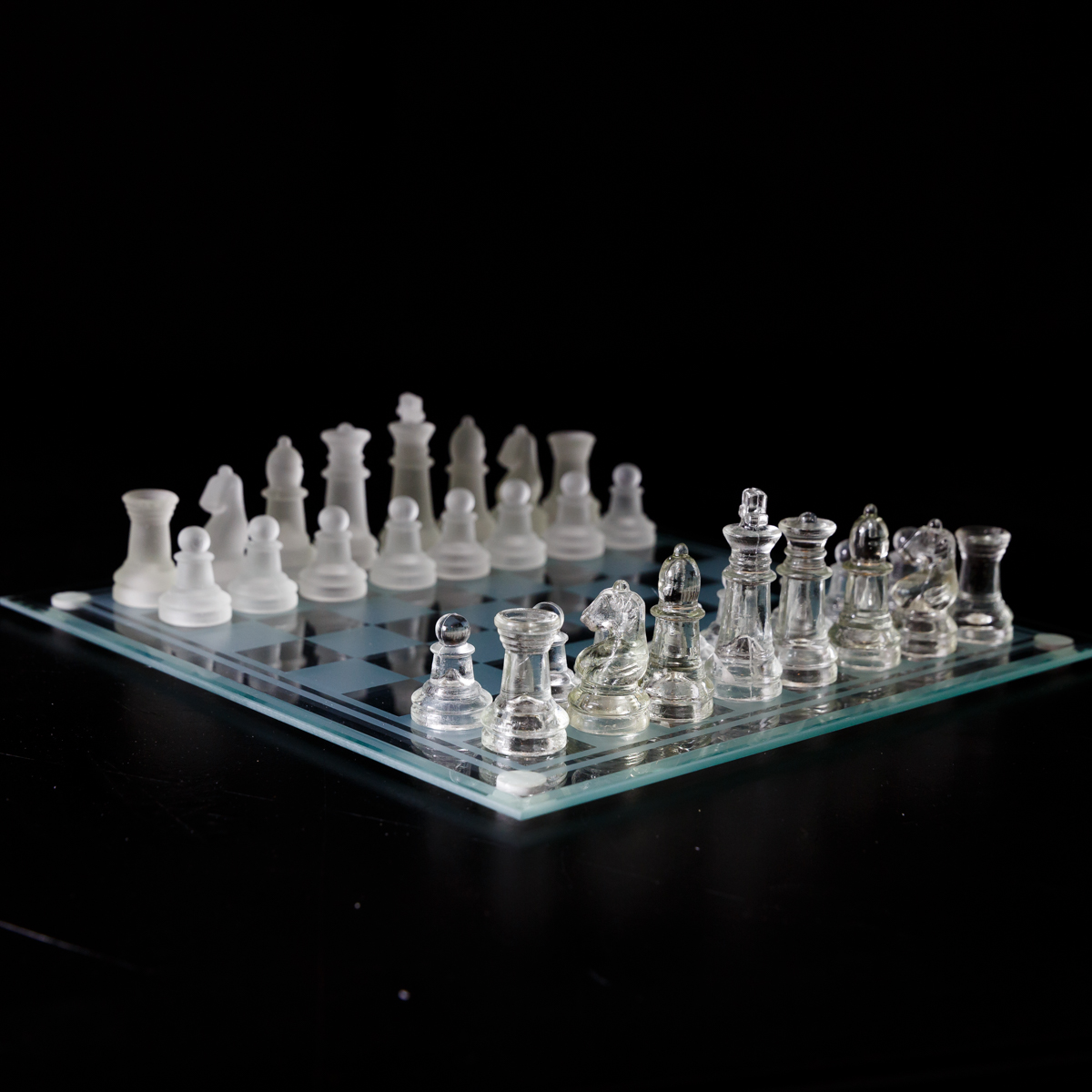 Glass Chess Cam Satranç Takımı (35 cm x 35 cm) - Görsel 3