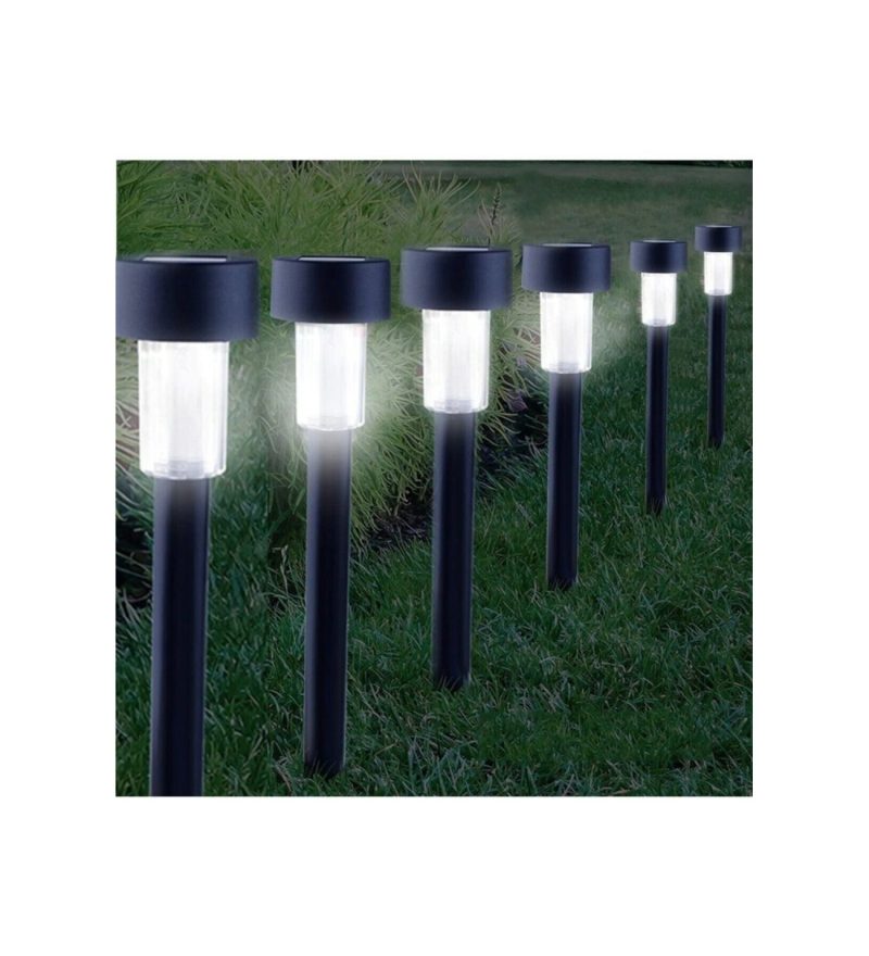 Güneş Enerjili Bahçe Lambası Plastik Saplama 10lu Set - Görsel 4