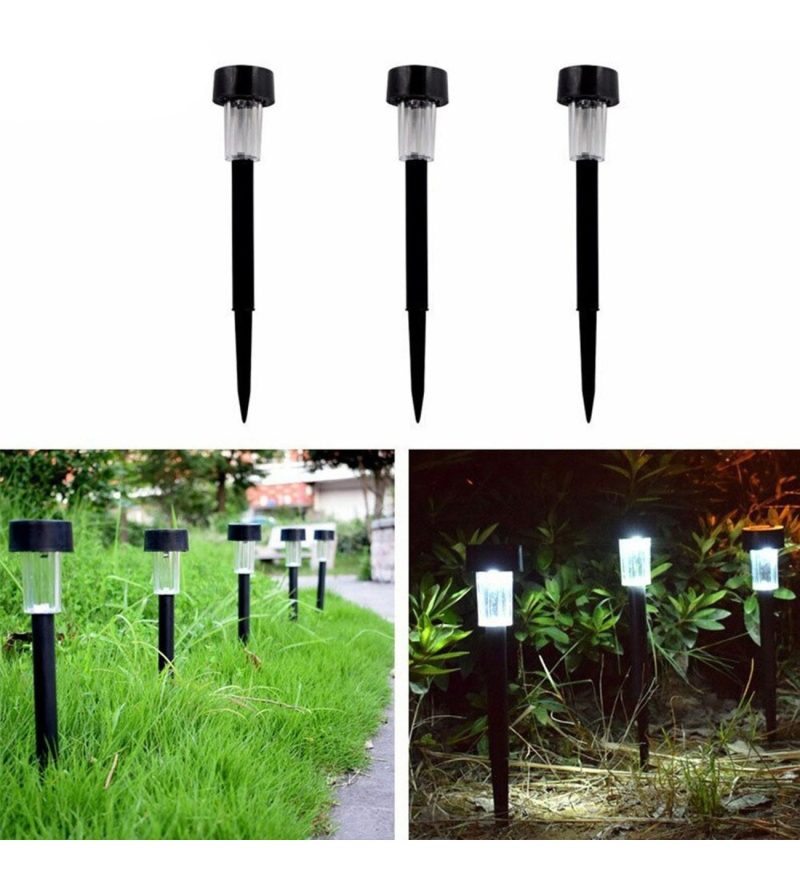 Güneş Enerjili Bahçe Lambası Plastik Saplama 10lu Set - Görsel 2