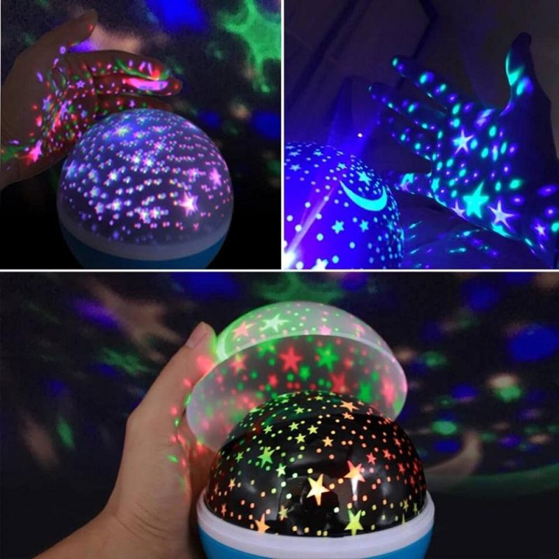 Starmaster Klc-03 3 X Kalem Pilli + 5 Volt Yıldız Yansıtmalı Küre Tip Gece Lambası kapıda ödeme