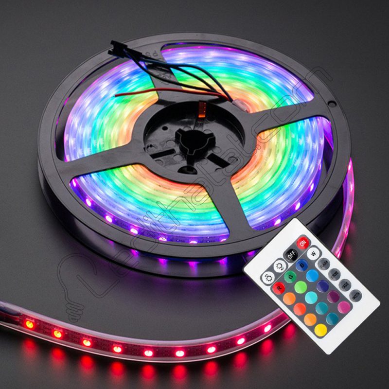Rgb Şerit 5 Metre 16 Renkli Kumandalı Adaptörlü Çift Taraflı Bant - Görsel 4