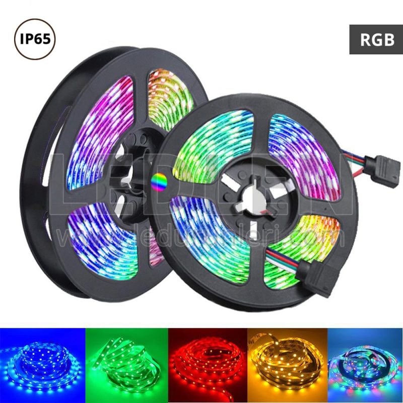 Rgb Şerit 5 Metre 16 Renkli Kumandalı Adaptörlü Çift Taraflı Bant - Görsel 2