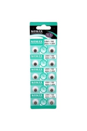 Komax Lr41 Ag3 Saat Pili 1.55 V 10 Adet Kapıda Ödeme