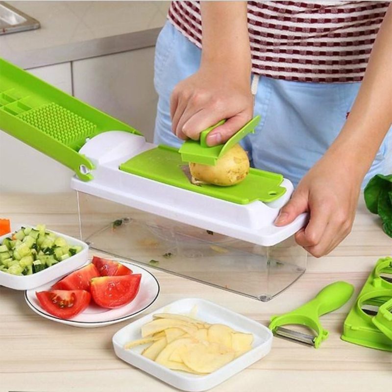 Nicer Dicer Plus Doğrayıcı Rende Mutfak Robotu Çok Fonksiyonlu Soğan Sebze Dilimleyici Doğrama kapıda ödeme