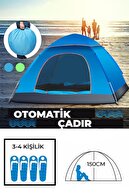 Otomatik Havada Açılan Su Geçirmez Çadır 4 Kişilik kapıda ödeme