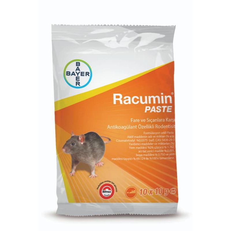 Bayer Racumin Paste Haşere Ilacı 10grx10adet 100 Gr Kapıda Ödeme