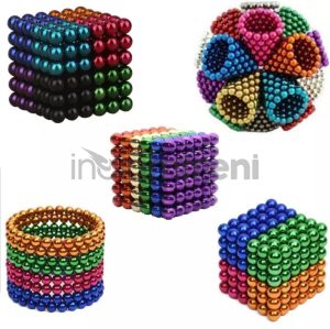 Renkli 216 adet mıknatıs neocube mıknatıs 5mm neodyum kapıda ödeme