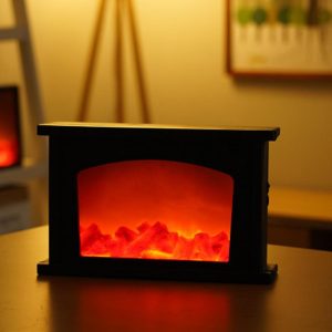 Şömine Dekoratif Yatak Odası Ve Salon Için Sauna Şömine Ledli Gece Lambası Alev Dekor kapıda ödeme