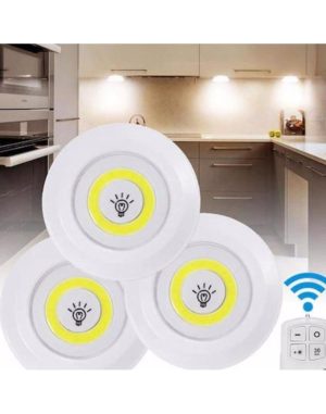 Uzaktan Kumandalı 3 Lü Spot Led Lamba Kablosuz Pilli Işıldak Kapıda Ödeme